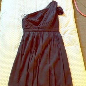 J.Crew chiffon one shoulder chiffon dress, size 4